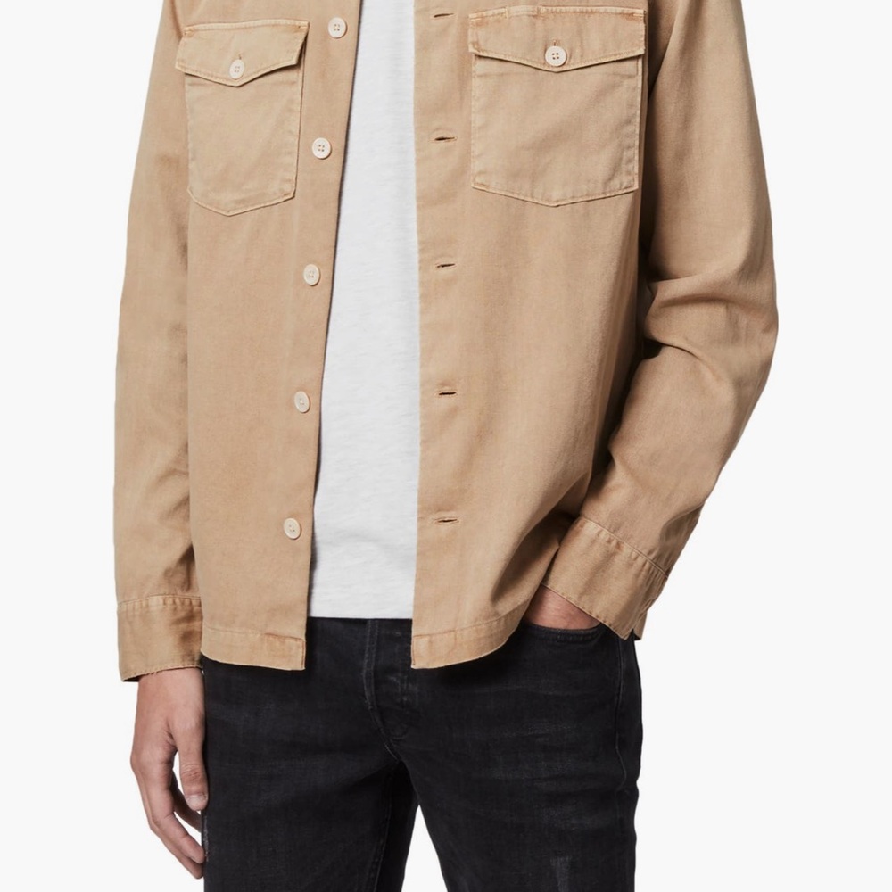 AllSaints Tan Shirt Jacket